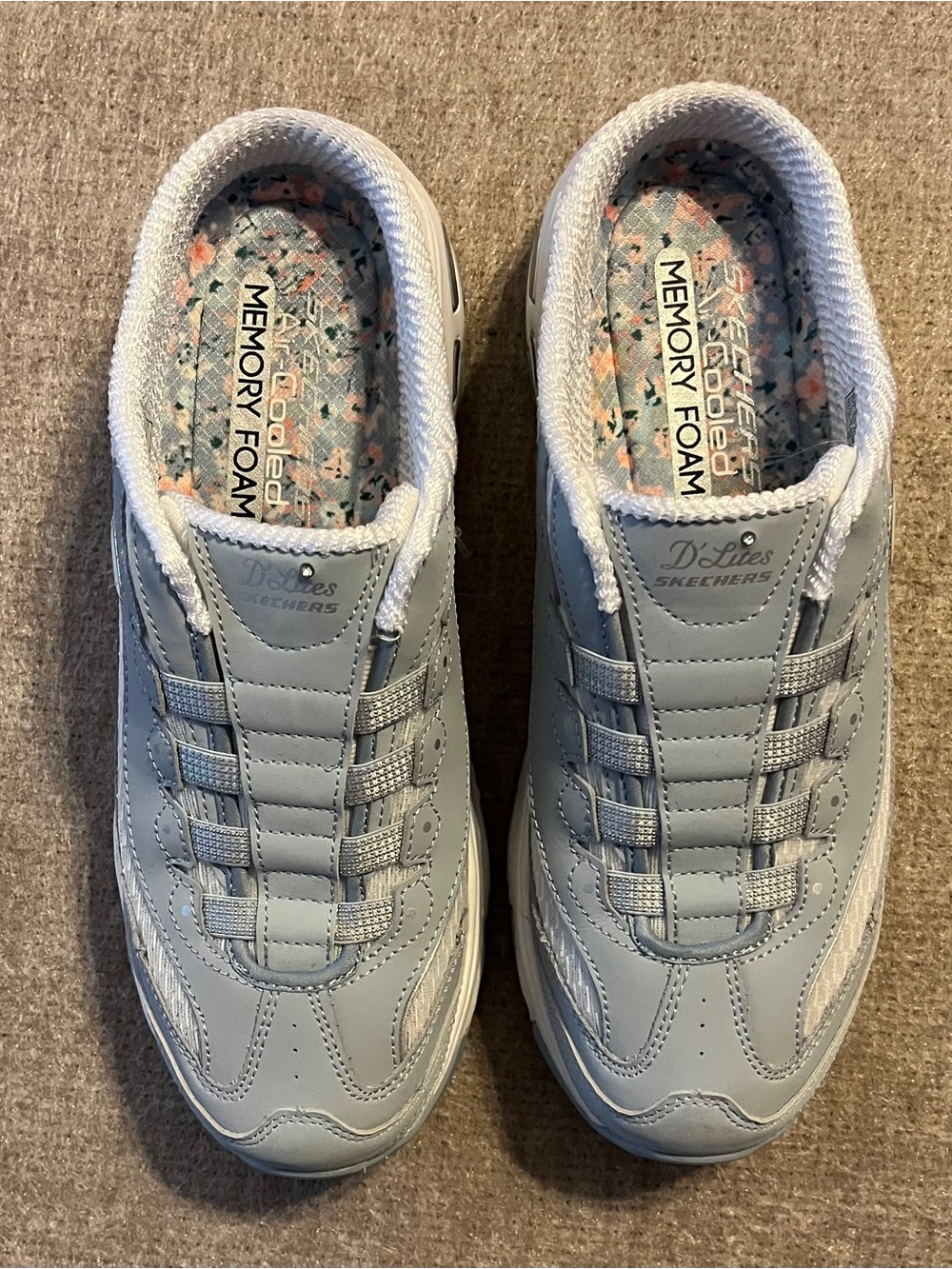Skechers D’Lites Nostalgic Breeze Mule Sneakers Women’s 8.5 Slate Blue